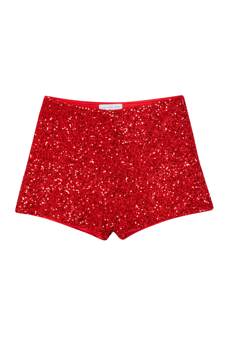 Red Sequin Hot Pants