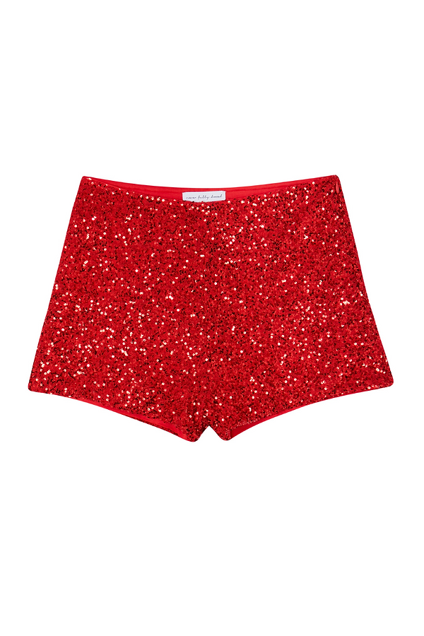 Red sequin shorts new arrivals