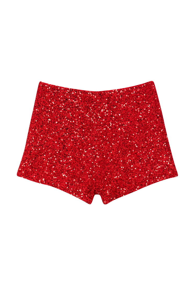 Red Sequin Hot Pants