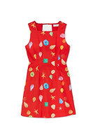 Thumbnail for Red Shell Ioana Mini Dress Petite