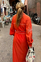 Red and Cream Pollenca Shirt Dress