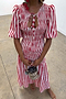 Red Stripe Nara Dress