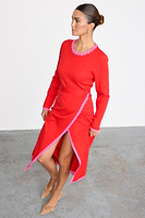 Thumbnail for Red and Pink Sydney Wrap Dress