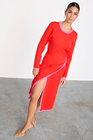 Thumbnail for Red and Pink Sydney Wrap Dress