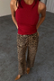 Deep Red Rib Tank Top