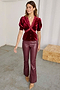 Bordeaux Vegan Leather Trouser