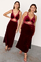 Burgundy Velvet Mimi Dress