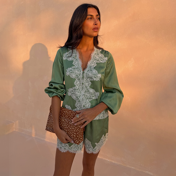Green Lace Romi Top  Never Fully Dressed