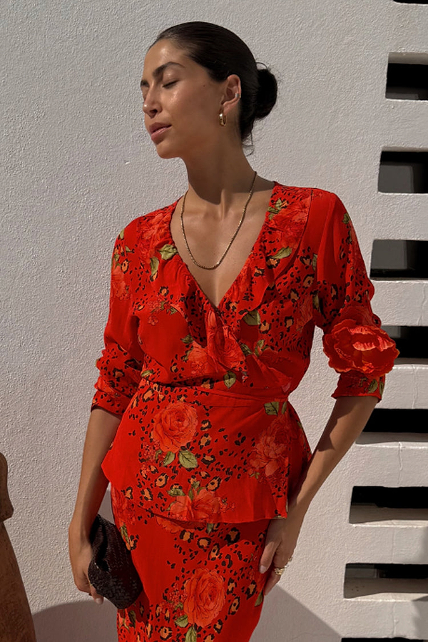 Rosie Long Sleeve Wrap Top