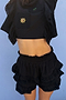 Black Ruffle Shorts