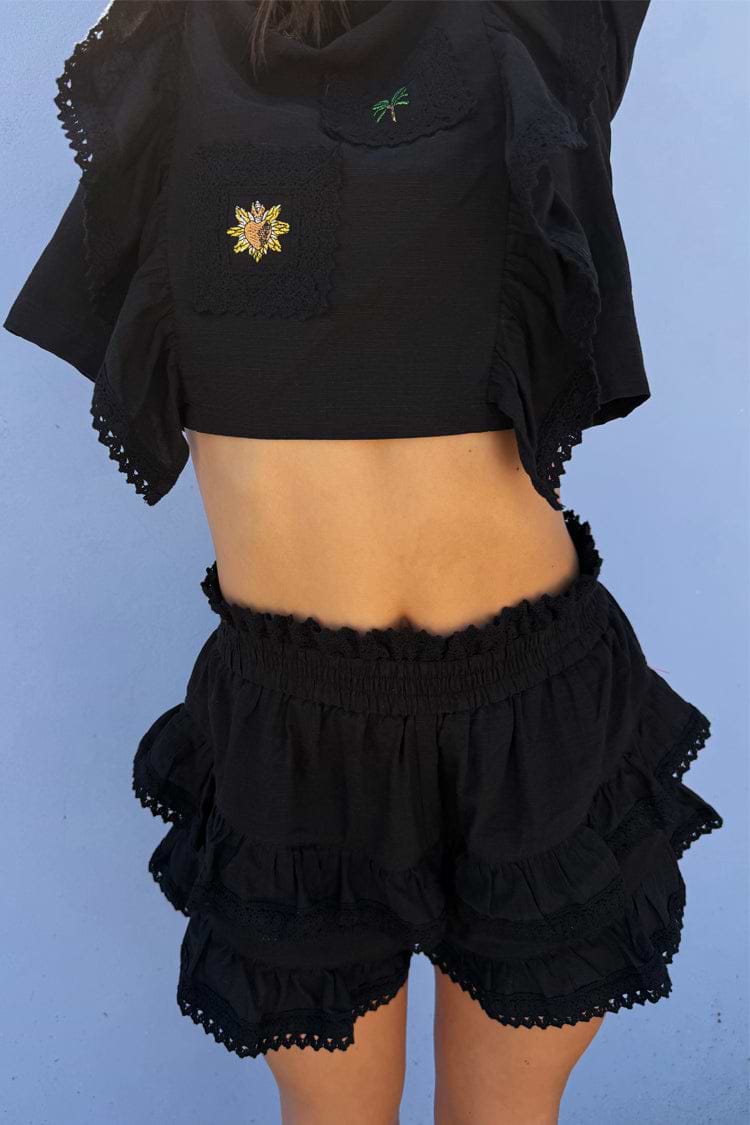Black Ruffle Shorts – Never Fully Dressed