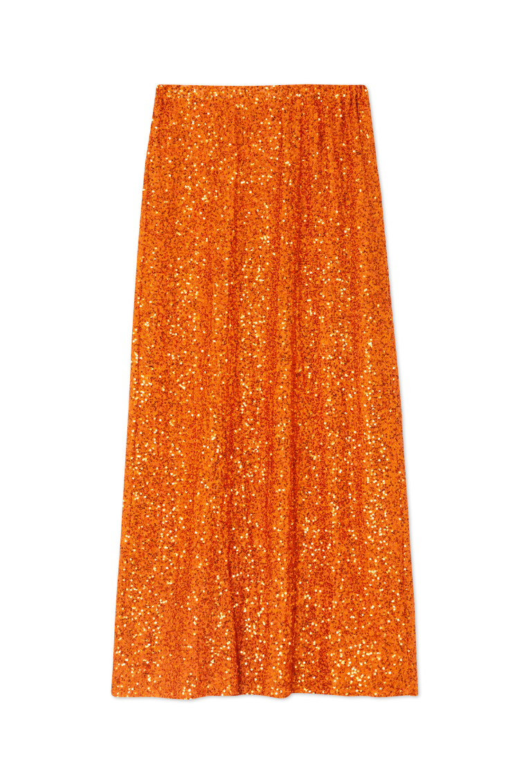 Rust Sequin Dorris Skirt