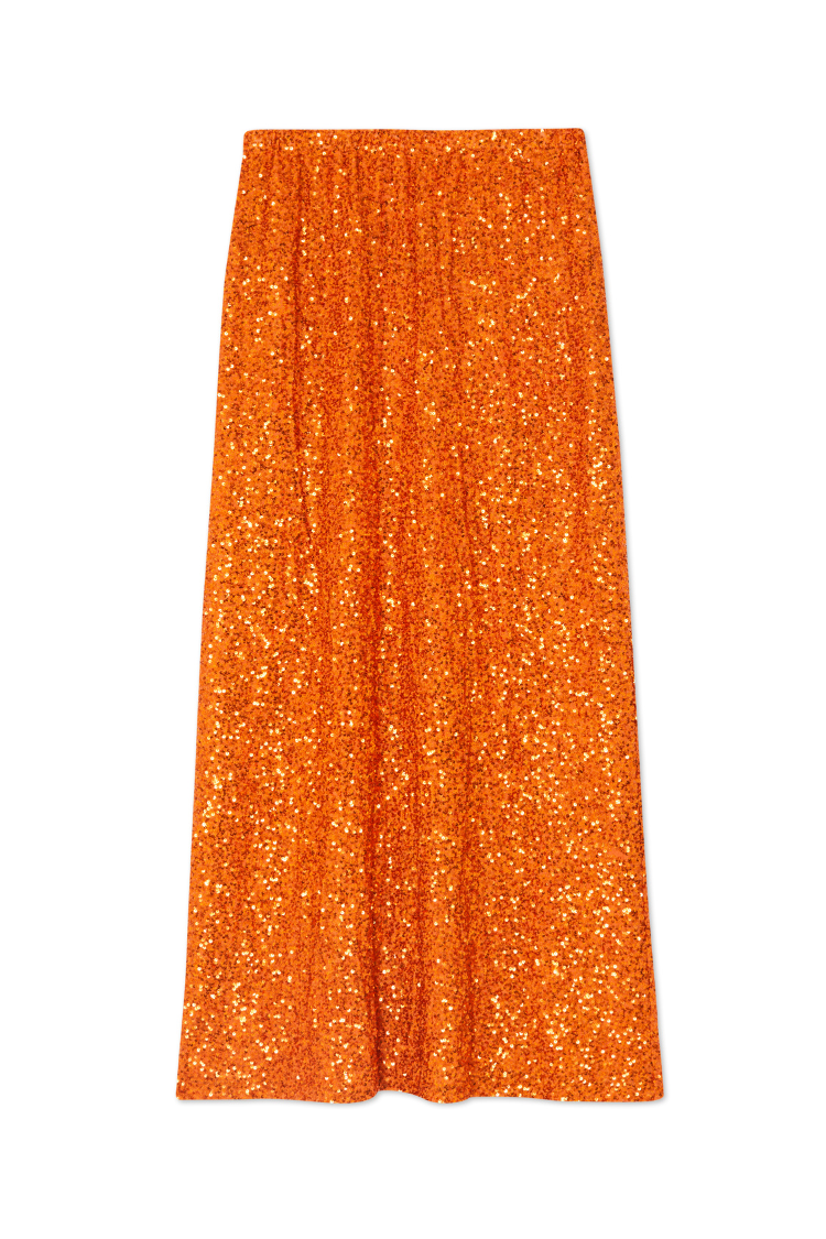 Rust Sequin Dorris Skirt