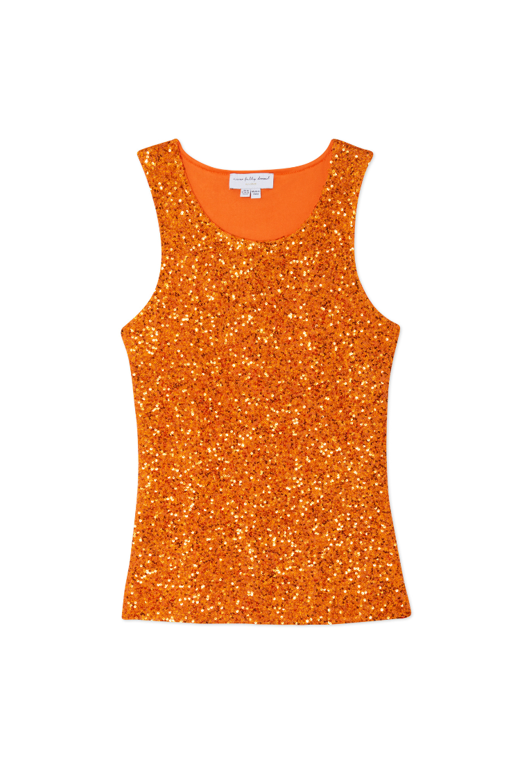 Rust Sequin Tank Top