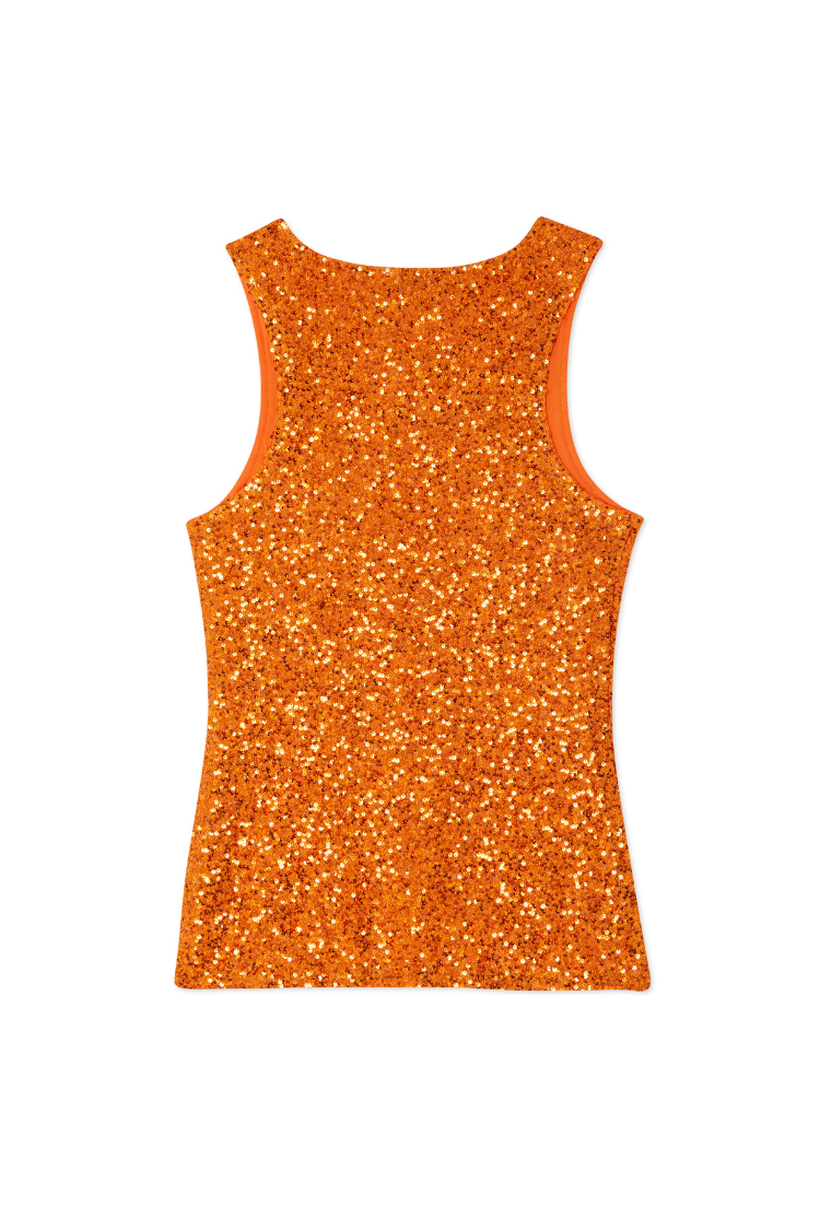 Rust Sequin Tank Top