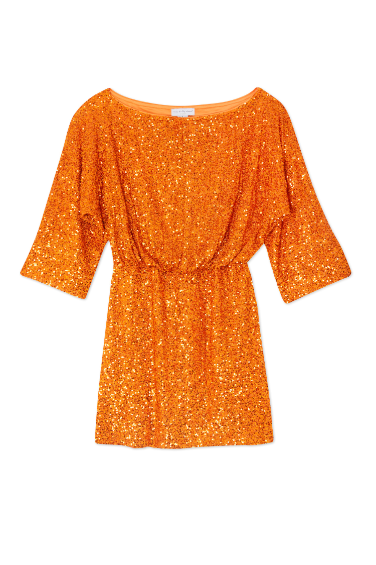 Rust Sequin Tilly Dress Petite