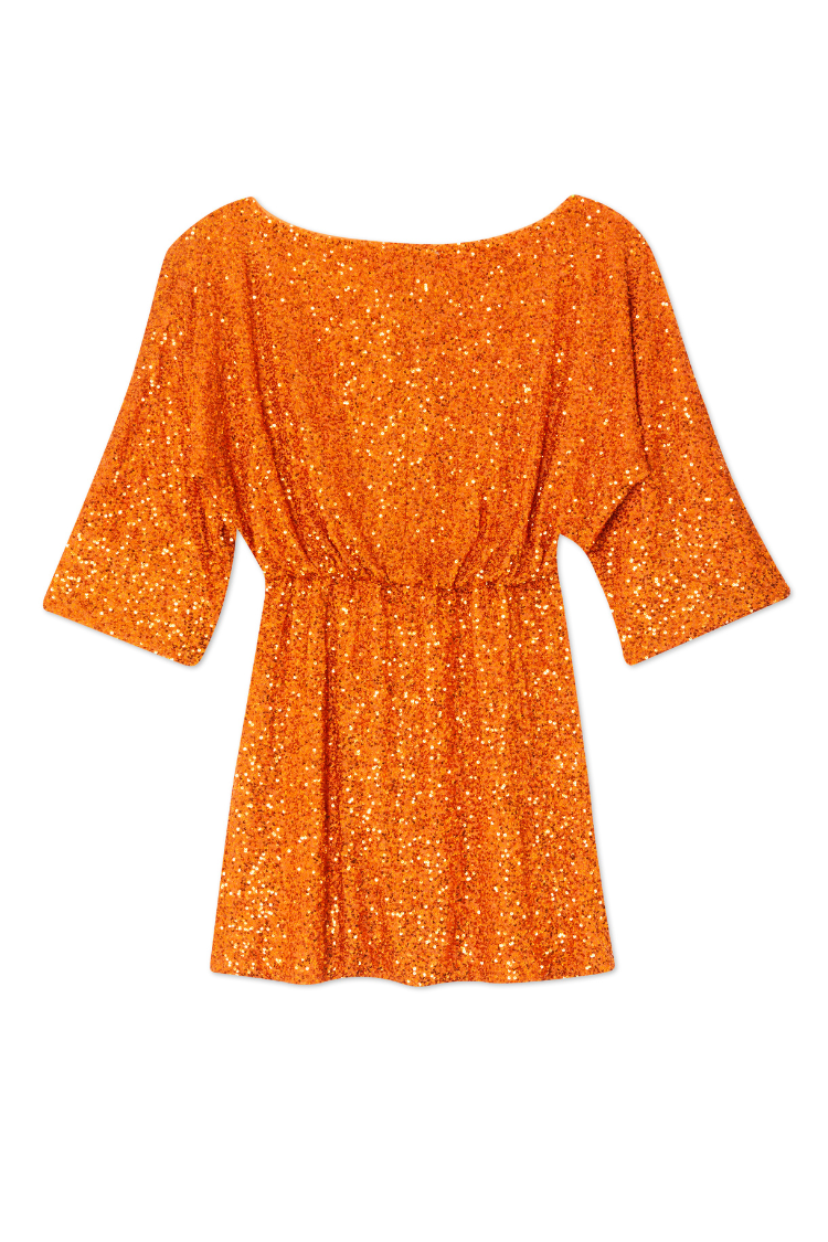 Rust Sequin Tilly Dress Petite