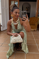 Thumbnail for Sage Freya Jacquard Maxi Dress Petite