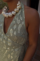 Thumbnail for Sage Freya Jacquard Maxi Dress Petite