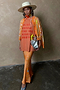 Orange Sealife Portrait Skirt