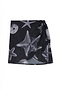 Black Seashell Mesh Mini Skirt