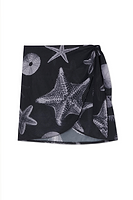 Thumbnail for Black Seashell Mesh Mini Skirt