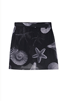 Thumbnail for Black Seashell Mesh Mini Skirt