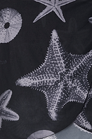 Thumbnail for Black Seashell Mesh Mini Skirt