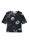 Black Seashell Mesh T Shirt