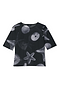 Black Seashell Mesh T Shirt