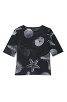 Thumbnail for Black Seashell Mesh T Shirt