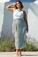Thumbnail for caption_Model is 5ft7” and wears UK size 18/ US 14