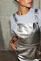 Silver Pinafore Dress