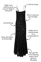 Thumbnail for Black Sequin Mya Dress