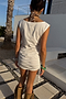 White Sequin Ruched Dress