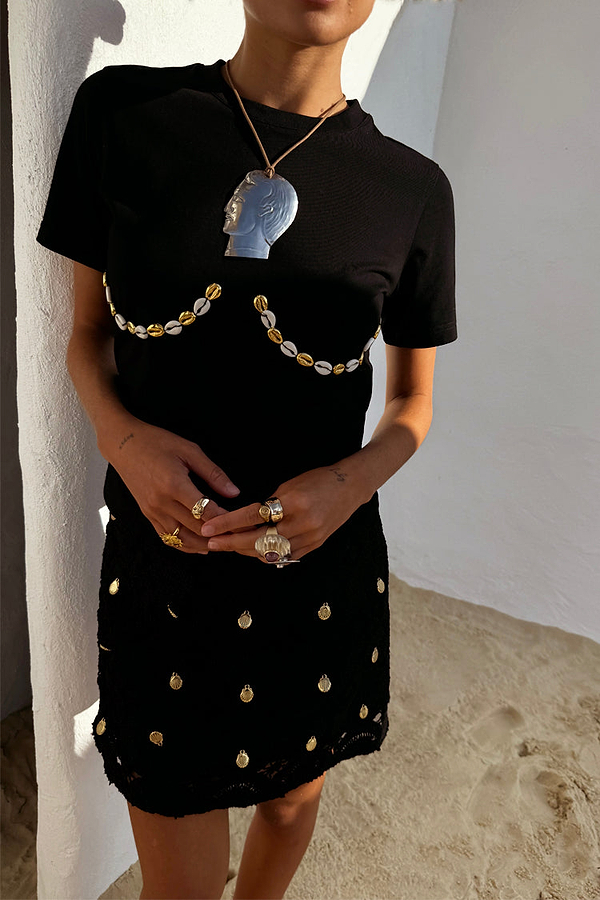 Black Shell Boob Baby T Shirt