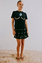 Black Crochet Shell Wrap Skirt