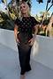 Black Crochet Shell Elodie Dress