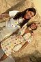Cream Shell Mini Wrap Dress Petite
