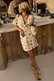 Cream Shell Mini Wrap Dress Petite