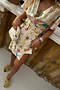 Cream Shell Mini Wrap Dress Petite