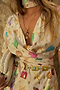 Cream Shell Mini Wrap Dress