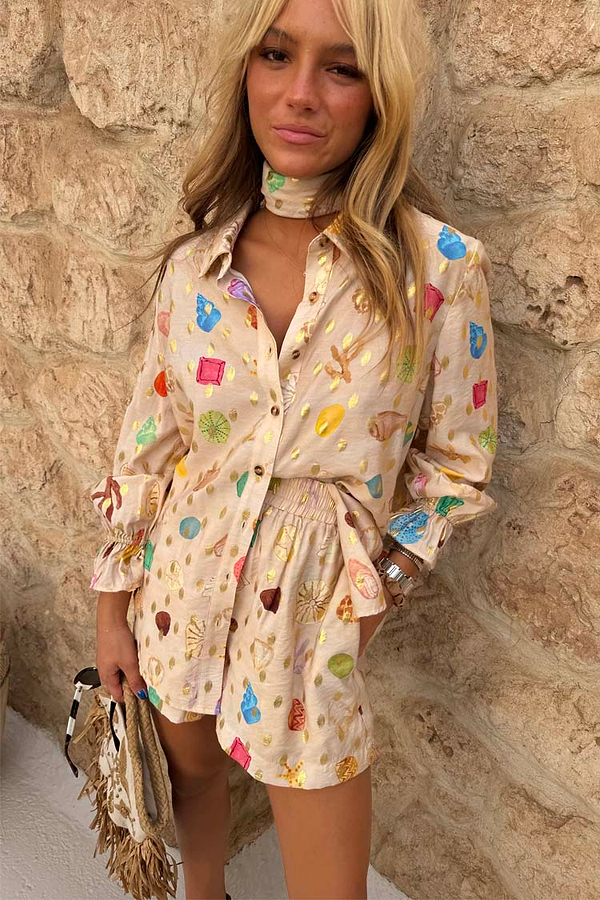 Cream Shell Geanie Shirt