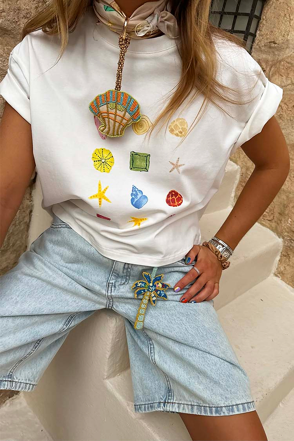 White Shell Ioana T Shirt