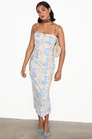Thumbnail for  caption_Model wears Sicilian Bandeau Dress in UK size 10/ US 6