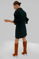 Thumbnail for caption_Model wears Black Sicily Shirt Dress in UK size 8/ US 4