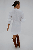 Thumbnail for caption_Model wears White Sicily Shirt Dress in UK size 8/ US 4