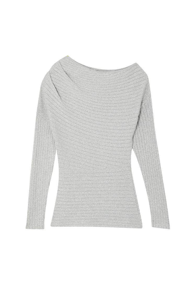 Silver Rib Knit Tilly Top