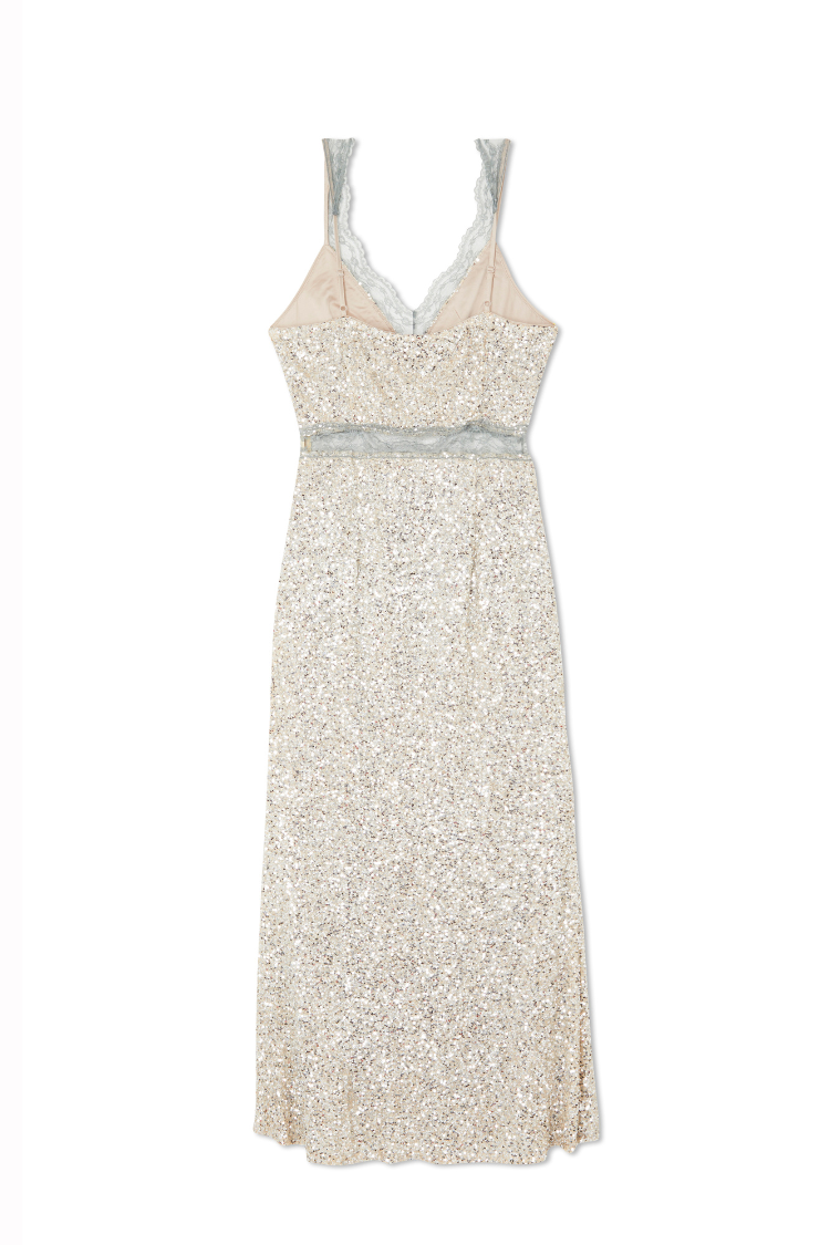 Silver Sequin Mimi Dress Petite