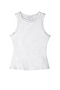 Silver Ribbed Tank Top